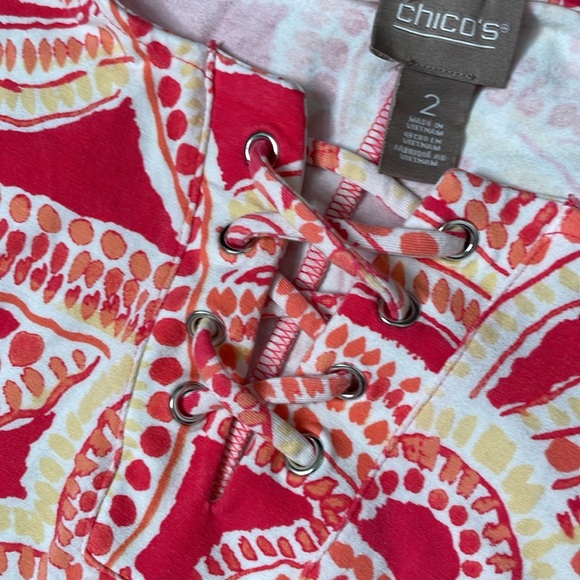 Chico’s knee length mosaic lace front dress - Picture 8 of 8